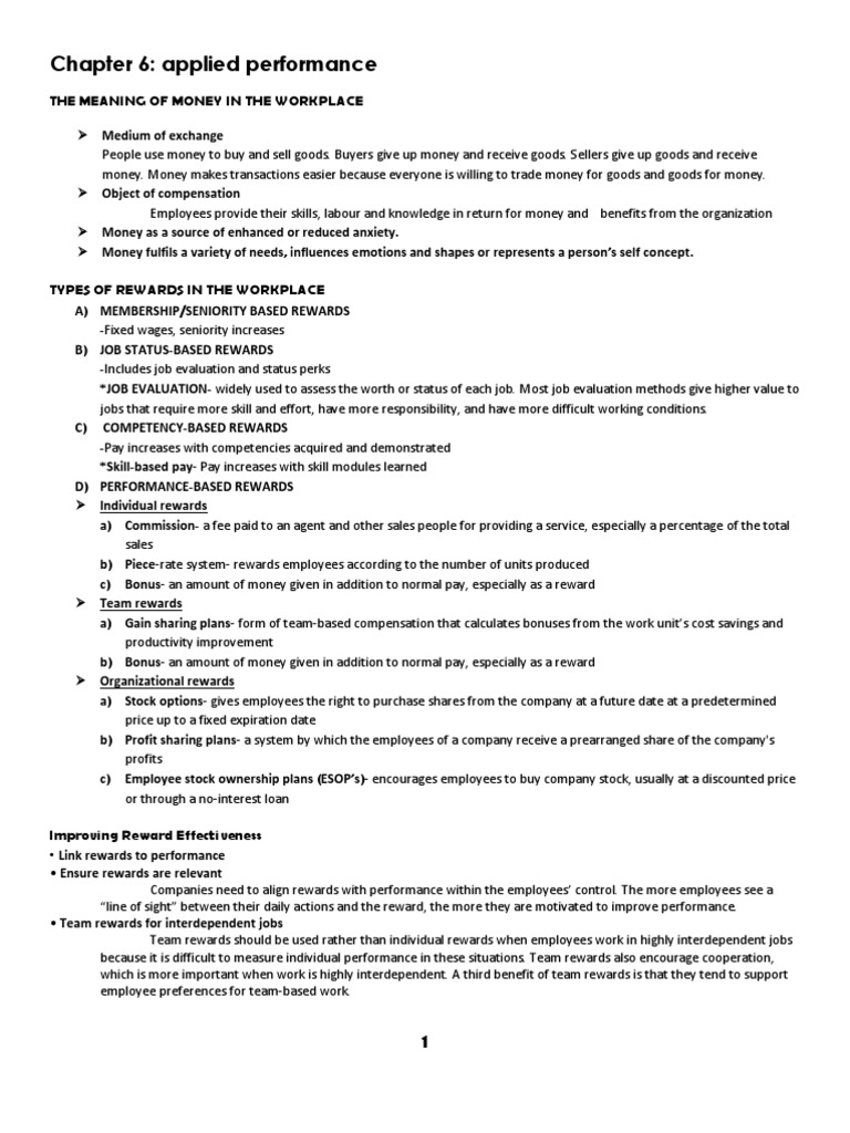 Chapter 6 Applied Performance Practices | PDF | Employment | Goal Setting