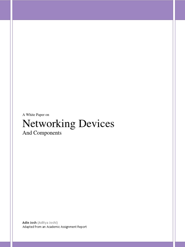 Overview of Networking Devices | PDF | Gateway (Telecommunications ...