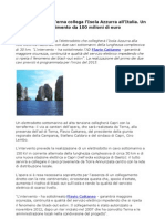 Flavio Cattaneo, Terna collega l’Isola Azzurra all’Italia. Un investimento da 100 milioni di euro