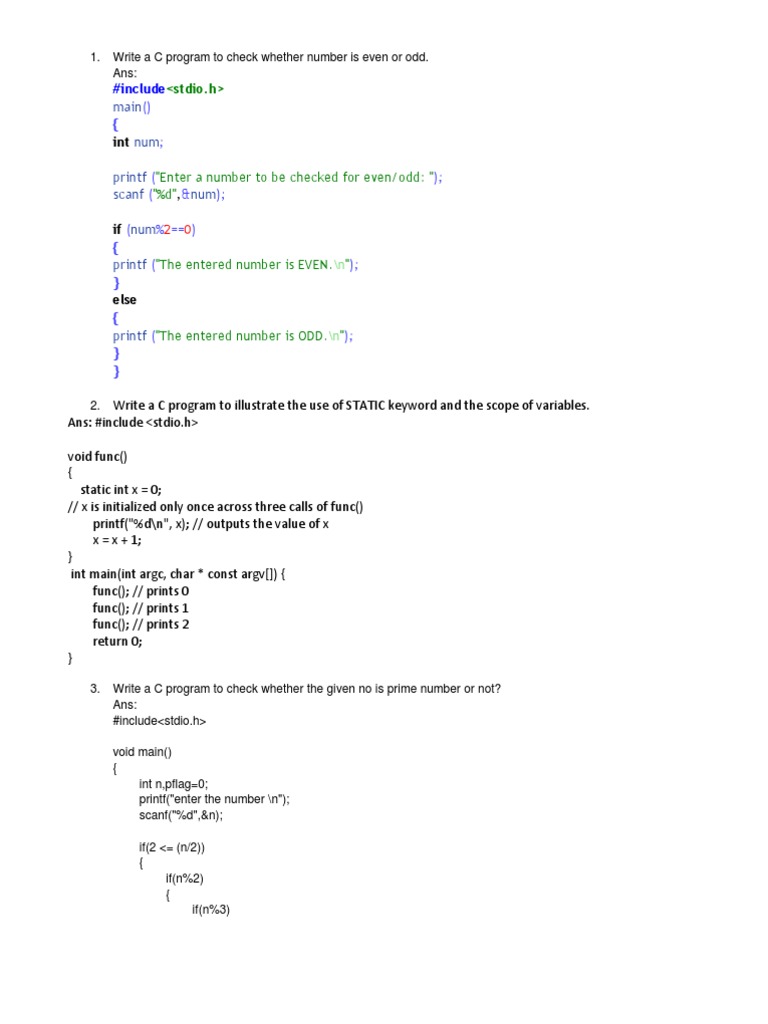 C Progms List | Download Free PDF | Pointer (Computer Programming) | C ...