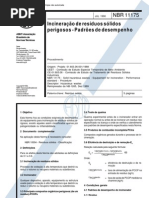ABNT - NBR - 11175 - INCINERAÇÃO DE RESIDUOS SOLIDOS PERIGOSOS
