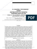 Studiu Asupra Eficientei Unor Antibiotice in Terapia Periimplantitelor