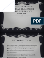 Effectiveness of Physical Treatment at de Quervain S Disease