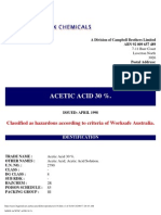 MSDS Acetic Acid 30