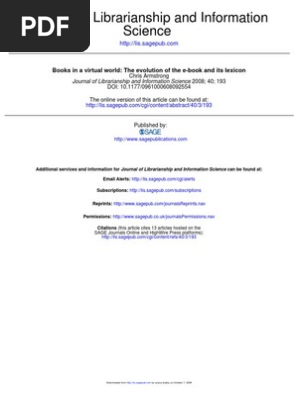 Books in a virtual world: The evolution of the e-book and its lexicon
