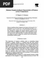Download Moisture Sorption Isotherm Characteristics of Potatoes at Four Temperatures by Eduardo Mafra SN147435714 doc pdf