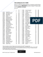 The Angel Company 2009 Discontinued List