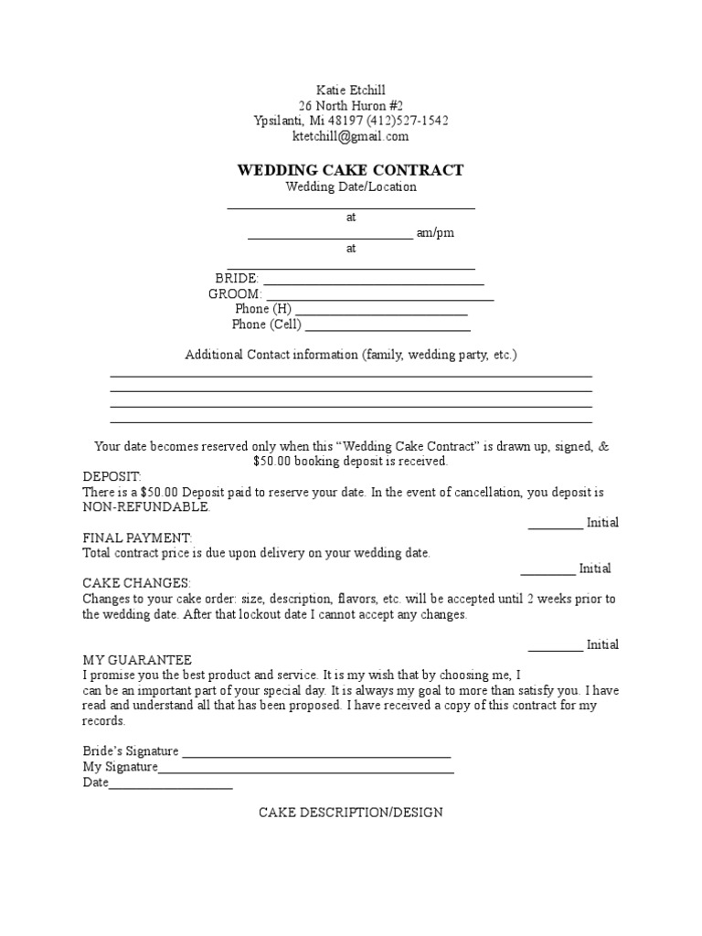 free-wedding-cake-contract-template-printable-templates