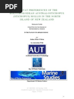 Download HABITAT PREFERENCES OF THE HOLOTHUROIDEAN AUSTRALOSTICHOPUS STICHOPUS MOLLIS by Joshua Moss-OBrien SN14747628 doc pdf