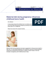 USANA Essentials of Health - Maternal diet during pregnancy influences childhood bone health 