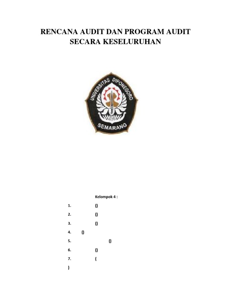 Rencana dan Program Audit Sistem | PDF