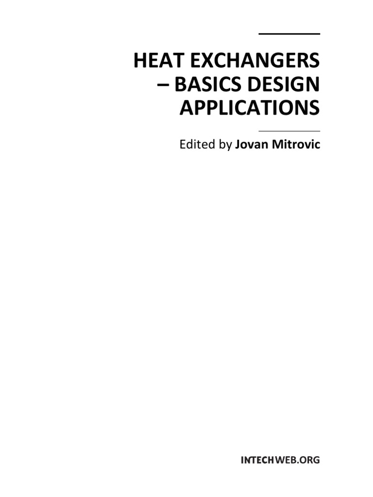 Heat ExchangersBasics Design Applications | PDF | Heat