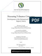 Measuring Volunteer Outcomes Development of The International Volunteer Impacts Survey