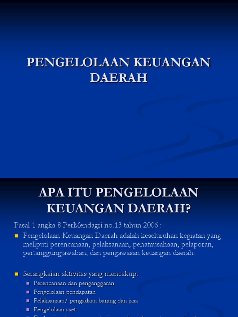 Sistem Pengelolaan Keuangan Daerah