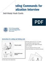 Understanding Commands For The Naturalization Interview: Self-Study Flash Cards