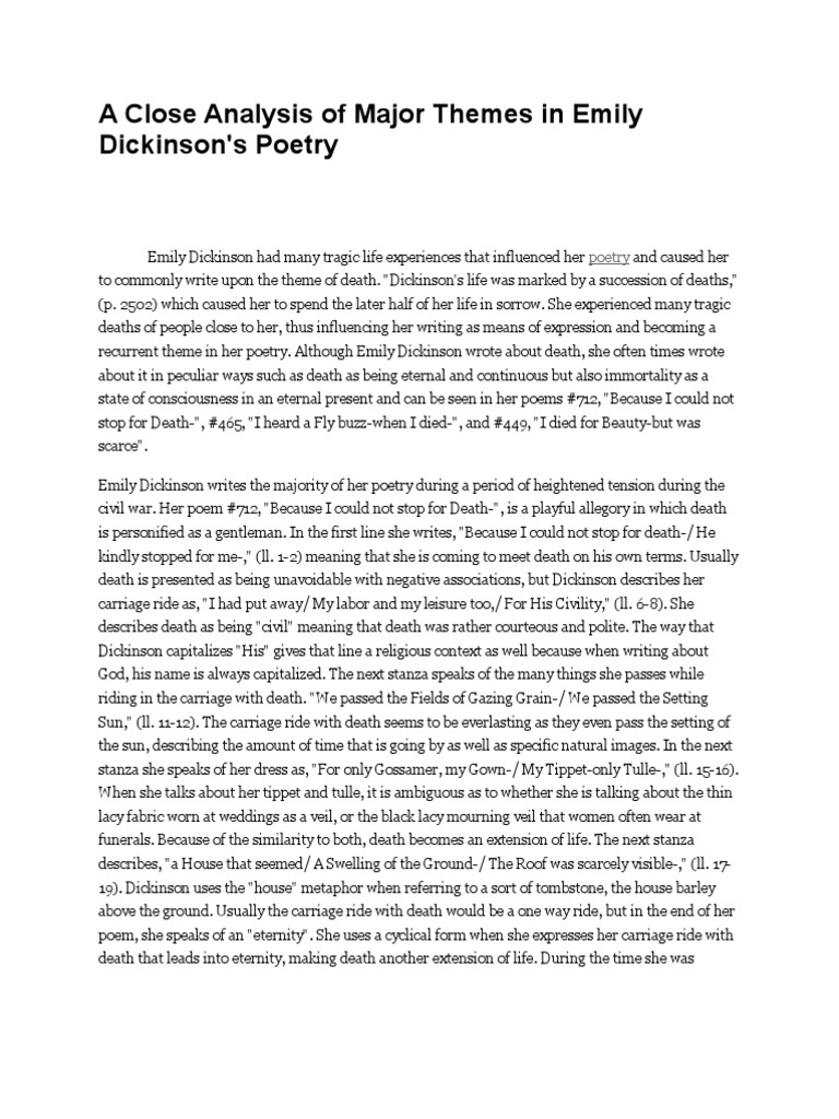 Emily Dickinson Poem 435 Analysis