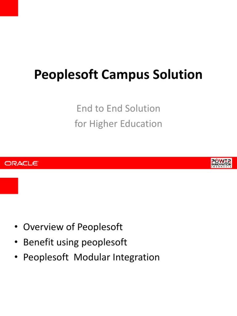 PeopleSoft Campus Solutions Overview | PDF
