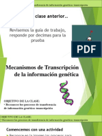 Mecanismos de Transcripción de La Información Genética