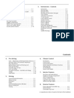 2001 Jaguar XK Owners Manual Index