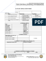 CSG Staff Application Form