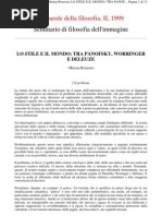 Lo Stile e Il Mondo. Panofsky, Worringer e Deleuze