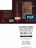 John H. Walton - Victor H. Matthews - Mark W. Chavalas, Comentario Del Contexto Cultural de La Biblia at