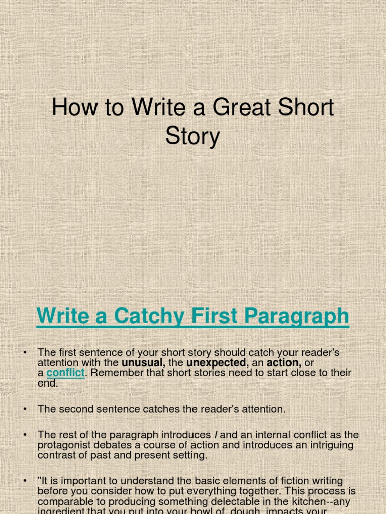 How To Write A Great Short Story | PDF | Narration