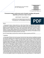 Permanent magnet synchronous motor dynamic modeling with genetic
algorithm performance improvement