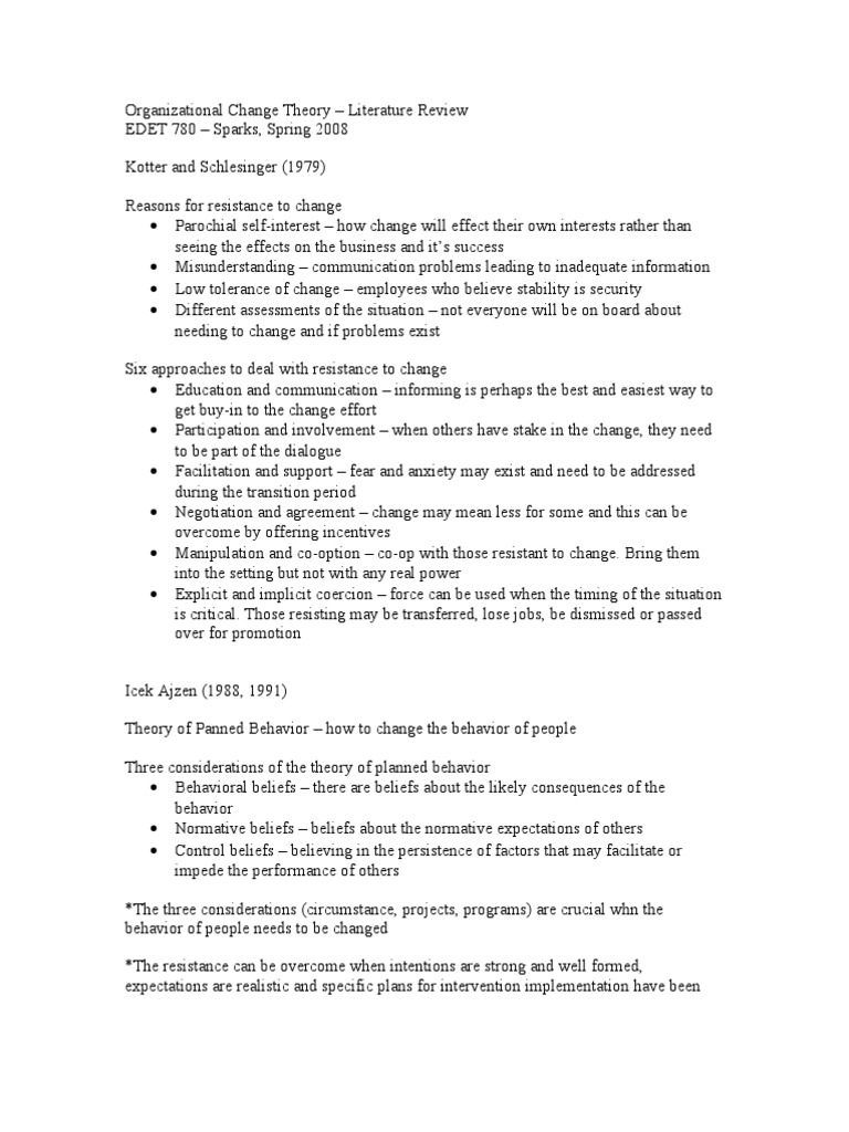 The determinants of organizational change management success: literature review and case study picture