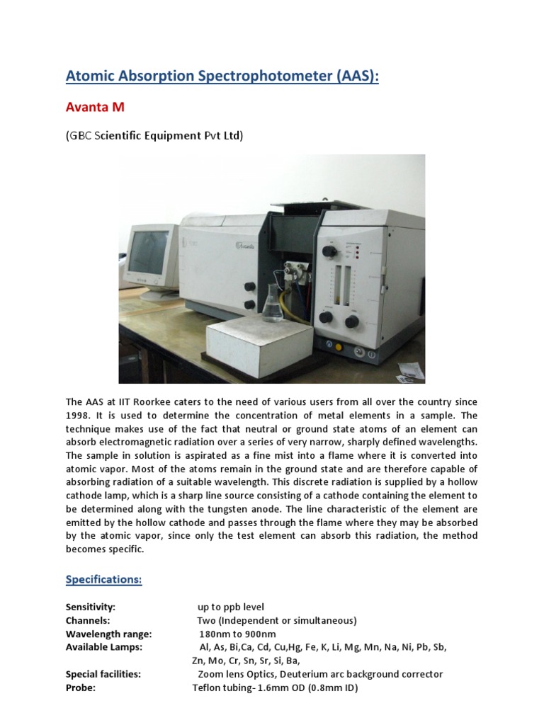 AAS for Analytical Experts | PDF