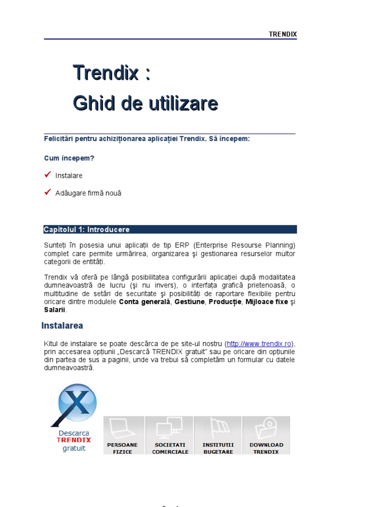 Ghid Trendix | PDF