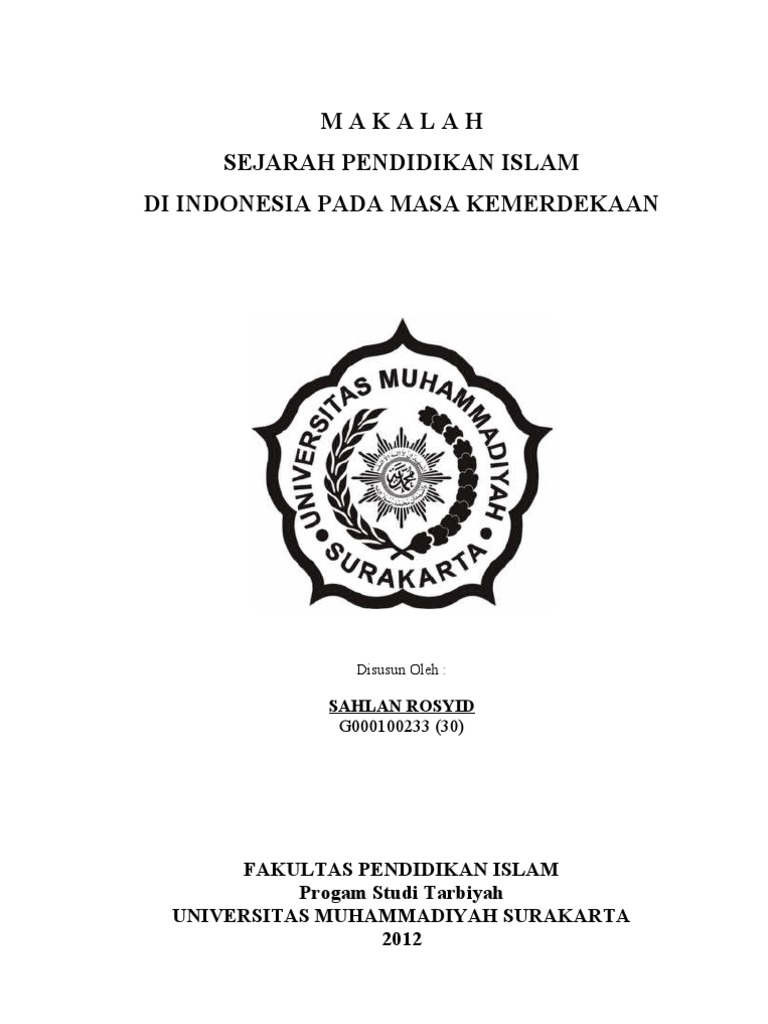 Sejarah Pendidikan Islam Di Indonesia Pada Masa Orde Lama