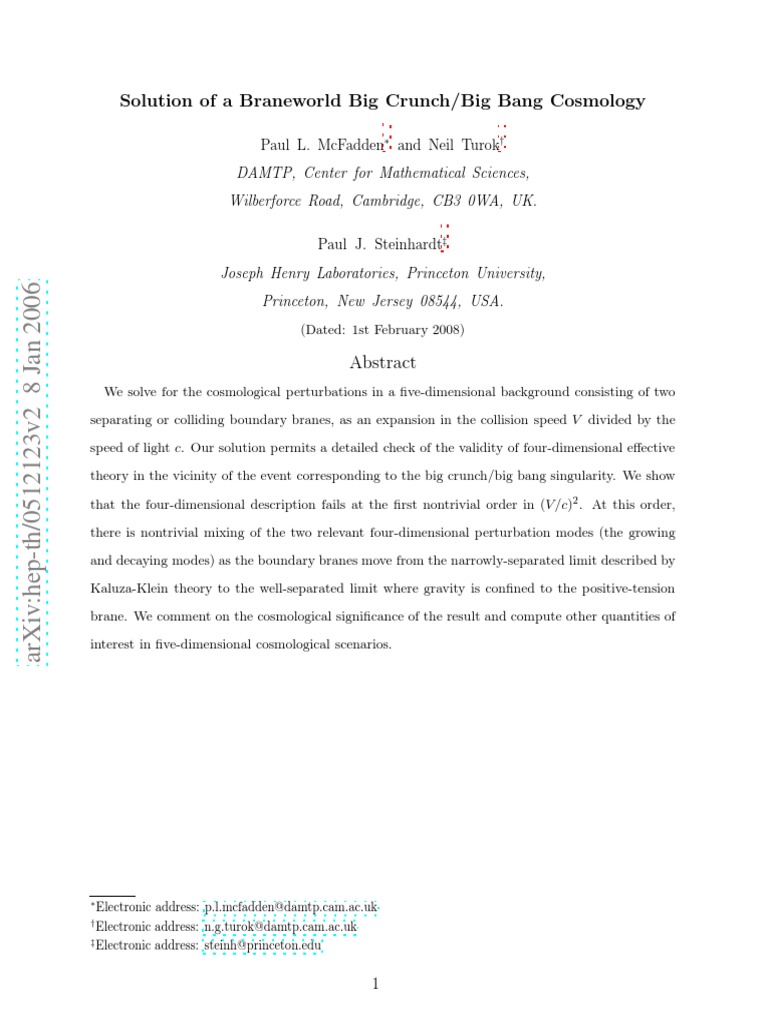The Big Bang | PDF | String Theory | Dimension