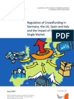 Regulation of Crowdfunding in 
Germany, the UK, Spain and Italy 
and the Impact of the European 
Single Market