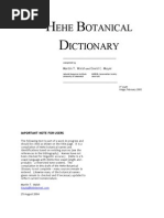 Download Hehe Botanical Dictionary draft by Martin Walsh SN14759571 doc pdf