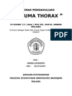 Laporan Pendahuluan Trauma Thorax Di Ruang 13 (Akut) RSU Dr. Saiful Anwar Malang