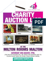 Charity Auction Booklet For The Charlie Mortimer FUND