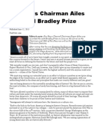 Fox News Chairman Ailes Awarded Bradley Prize