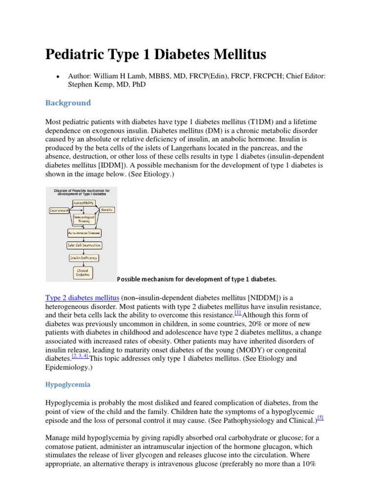 Pediatric Type 1 Diabetes Overview | PDF | Glycated Hemoglobin ...