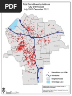 Demolitions in the City of Syracuse
July 2002-December 2012