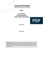 (Sample Draft Program) : Date (Location) (Project Name) (AIP Project Number)