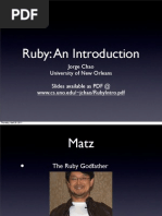 Download Ruby Intro Presentation by Jorge Chao SN14765150 doc pdf