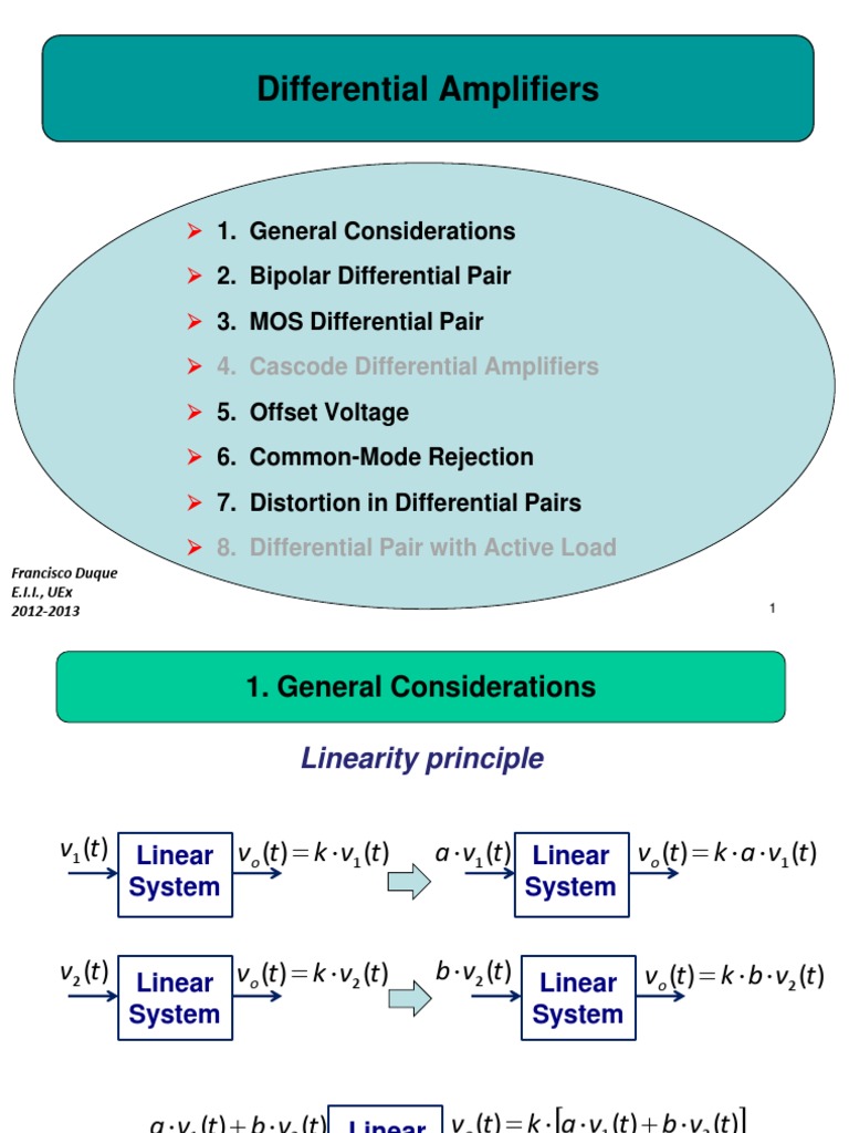 Differential Amplifiers Overview | PDF | Amplifier | Distortion