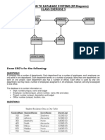 Introduction To Database Systems (Er Diagrams) Class Exercise 5