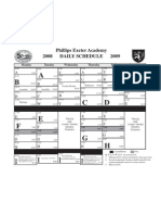 Exeter Student Schedule 208-2009