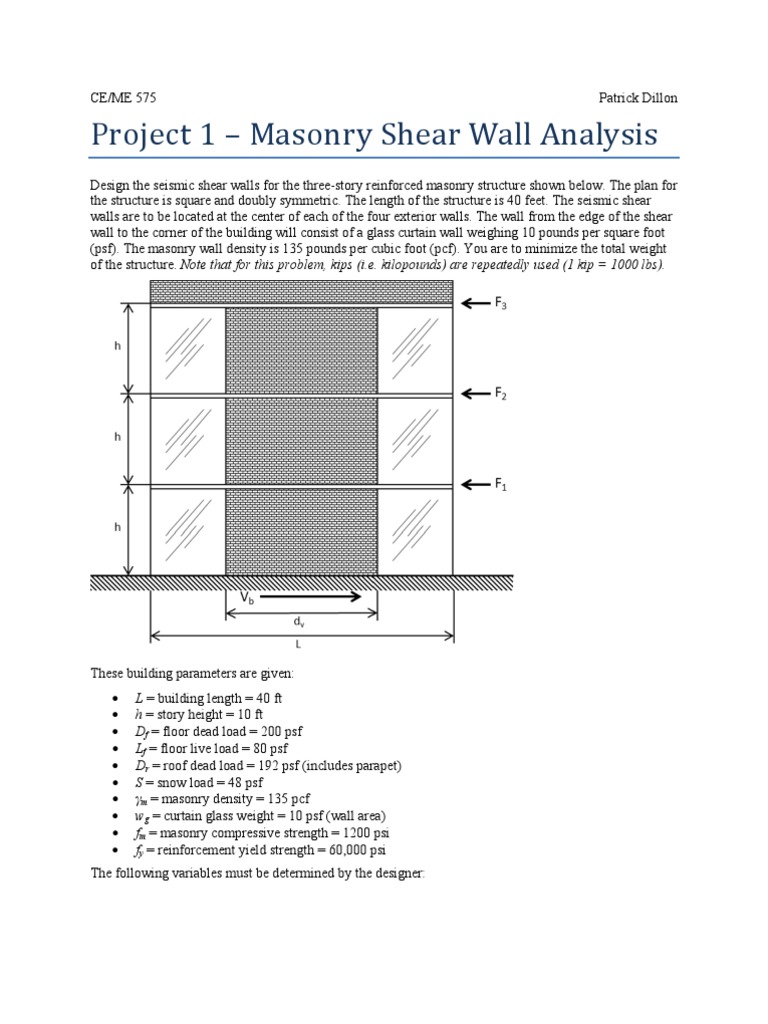 2013 Masonry Shear Wall PDF Masonry Wall
