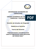 Algunas Breves Consideraciones Sobre El Matrimonio Entre Personas Del Mismo Sexo Bueno