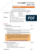 Module 2 - Aims: 2.1 Identifying and Selecting Aims - Trainer Notes