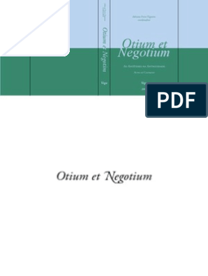 Otium Et Negotium As Antiteses Na Antiguidade, PDF, Império Romano