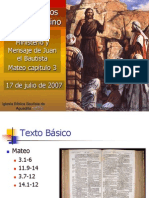 29 Ministerio y Mensaje de Juan El Bautista